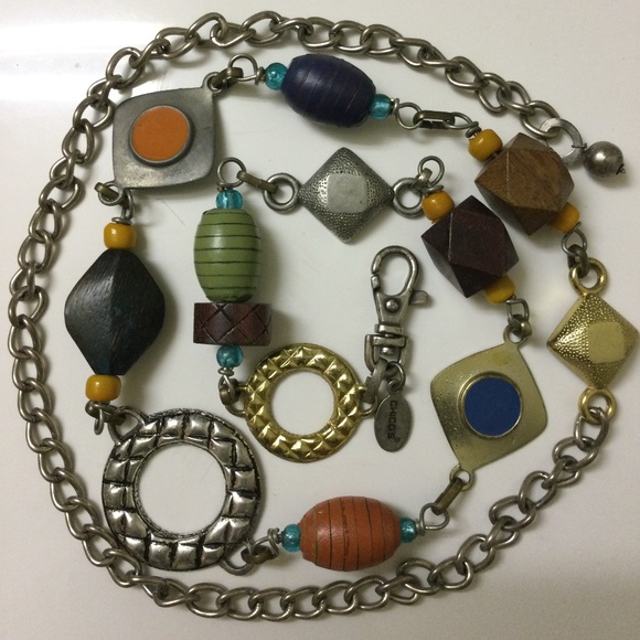 RARELY CHICO’S VINTAGE Women’s Adjustable Chain Belt - Picture 2 of 6